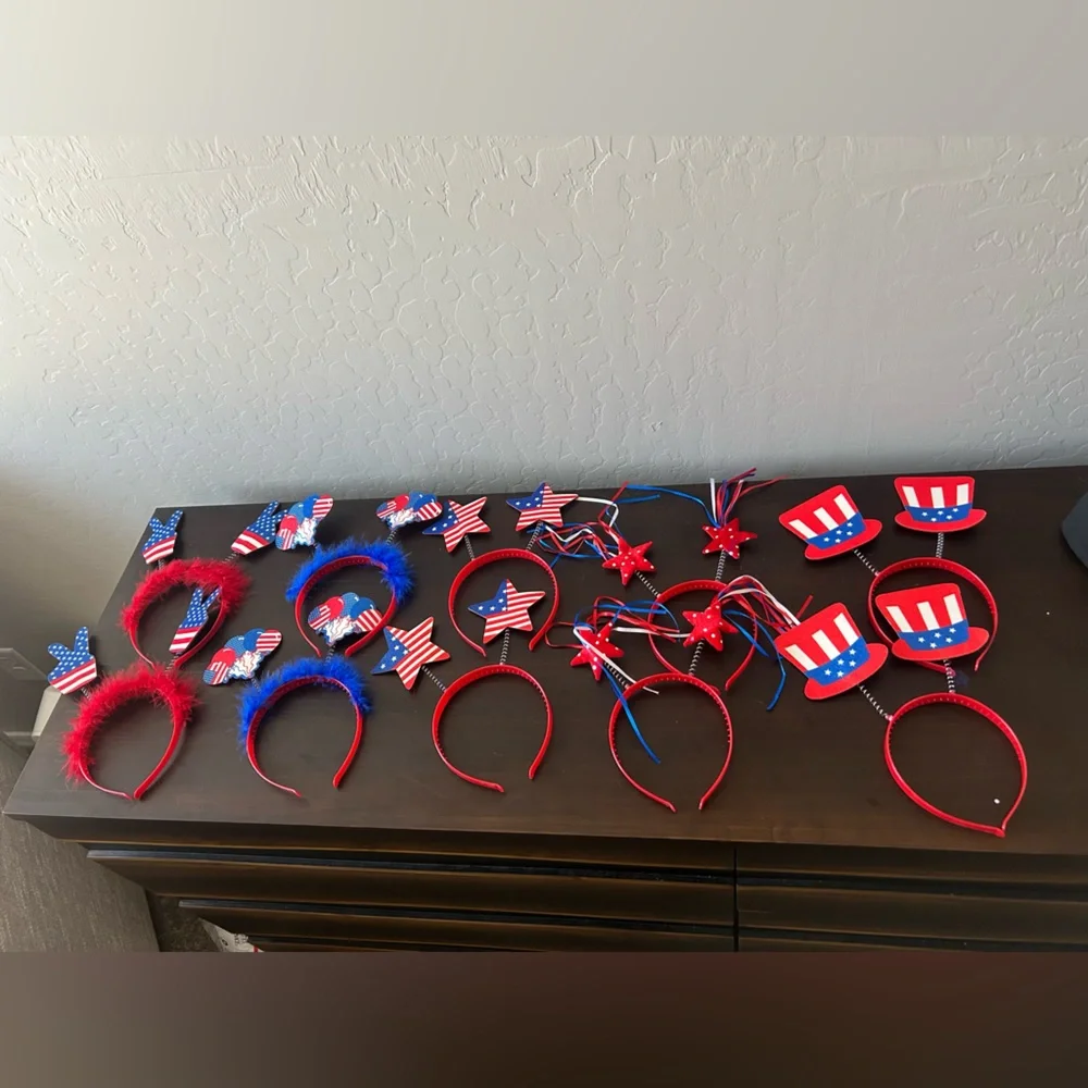 Moon Boat 10PCS Patriotic Head Boppers Headband - Accessories Favors